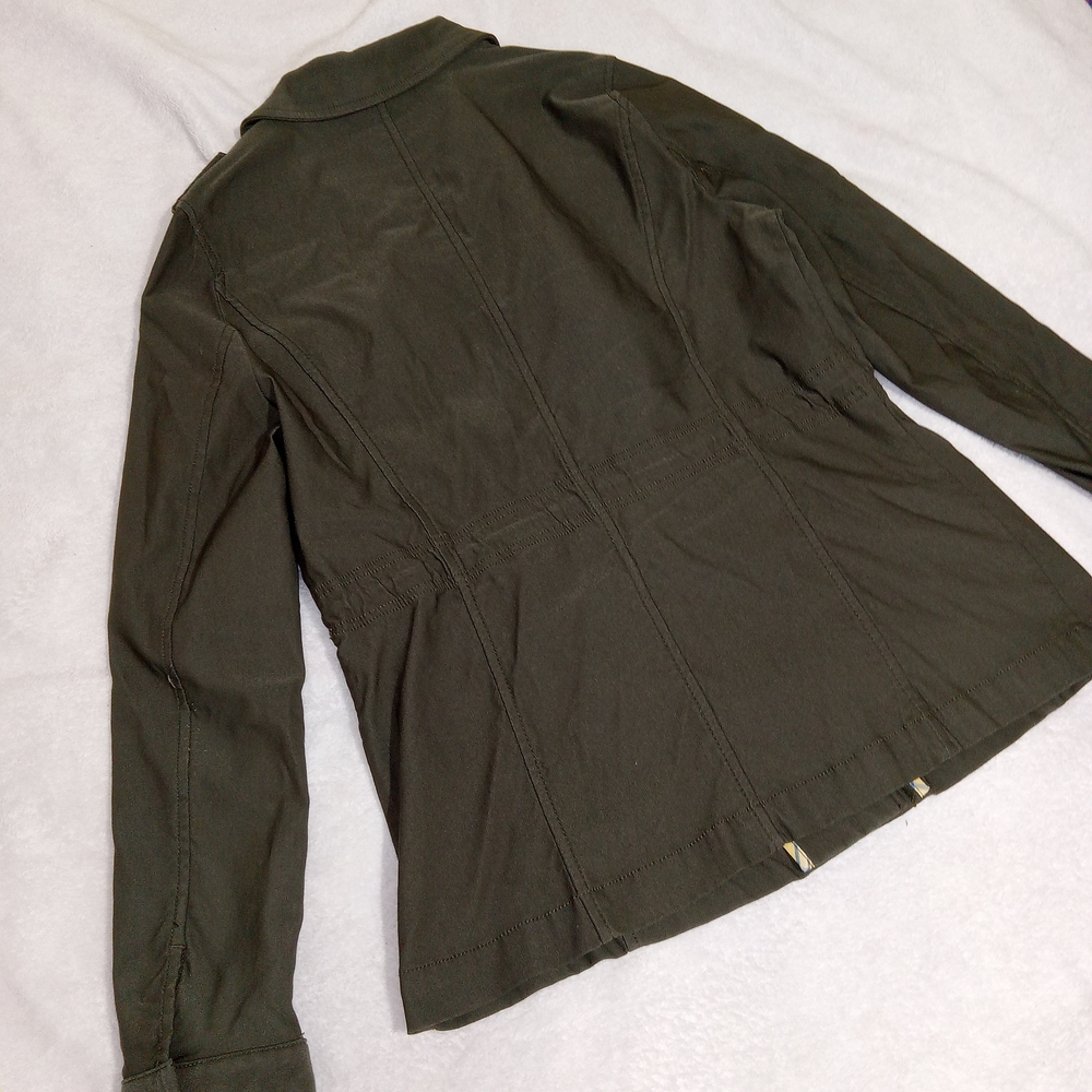 Eden Society Laysha Cargo Jacket Women Size Small Olive Military Utility - Picture 6 of 12